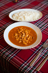 Kuru Fasulye Pilav, Baked White Beans, Traditional Turkish Food