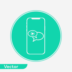 Voice message vector icon sign symbol