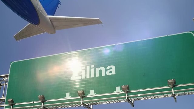 Airplane Take off Zilina.Slovak