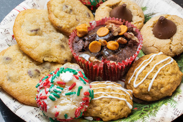 Plate of Christmas cookies