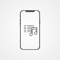 Music playlist vector icon sign symbol