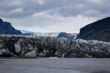 The End of the tongue of a glacier