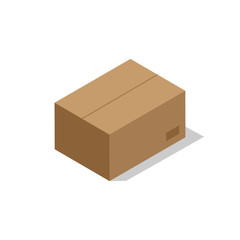 Isometric box, Simple vector isolated
