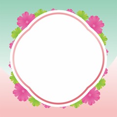 Obraz premium Frame with flowers