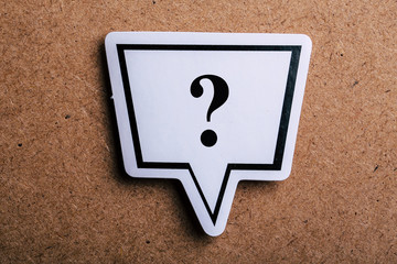Question Mark Speech Bubble Sign
