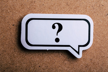 Question Mark Speech Bubble Sign