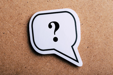 Question Mark Speech Bubble Sign