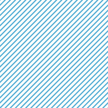 Diagonal Stripes Seamless Pattern - Thin light blue diagonal stripes on white background