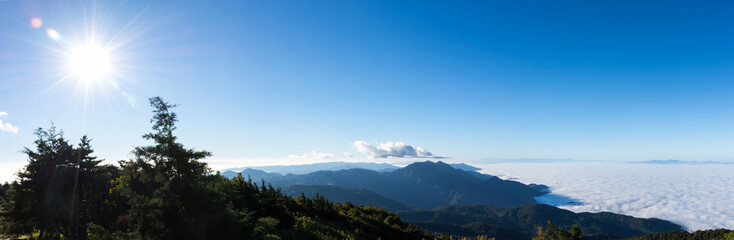 A panorama view of mountain.