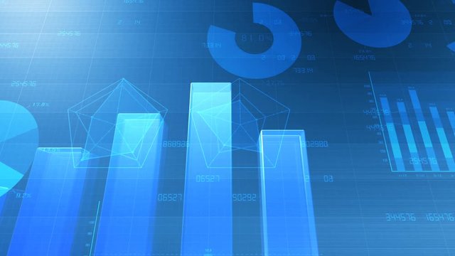Business data graph chart bar