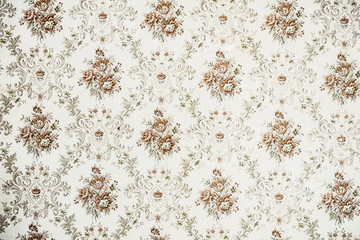 Papier peint au motif floral vintage