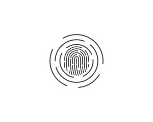 Fingerprint logo vector