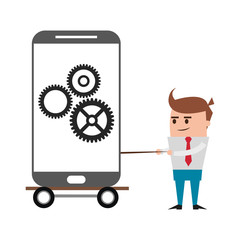 Businessman and technology