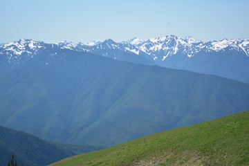 Rainier and Olympic Mountains