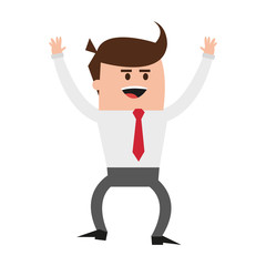 Businessman successful cartoon