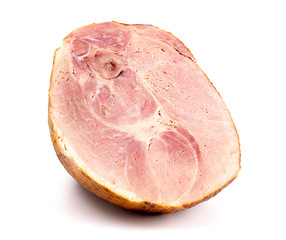 Large Holiday Ham on a White Background