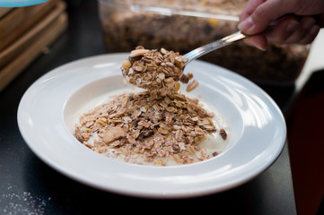 beautiful homemade muesli make me happy in this day