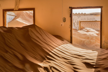 Abandoned house in a desert
