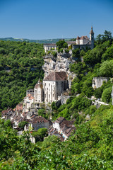 Fototapeta na wymiar The medieval pilgrimage village of Rocamadour in the Lot 