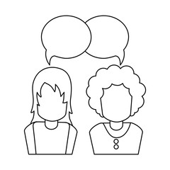 men talking avatar in black and white