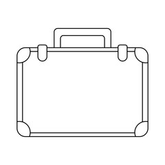 Business briefcase symbol in black and white