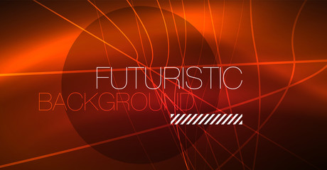 Neon glowing magic background, neon banner, night sky wallpaper. Magic light effect. Christmas abstract pattern.