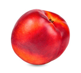 Nectarine isolated on white with clipping path