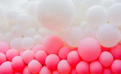 White and Pink Party Balloons for Valentines Day