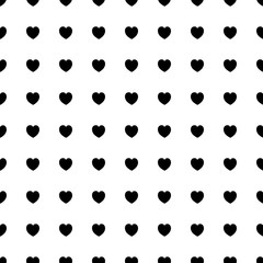 Heart black seamless pattern. Fashion graphic background design. Abstract texture. Monochrome template for prints, textiles, wrapping, wallpaper, website etc. Vector illustration.