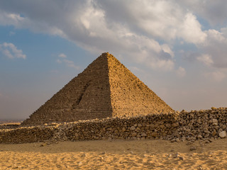 Fototapeta na wymiar Pyramids of Menkaure in Cairo Egypt
