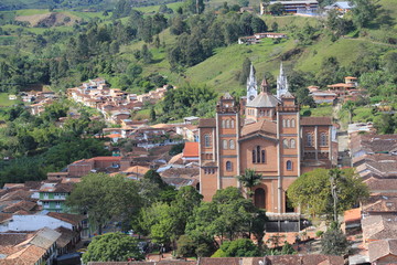 Fototapeta na wymiar Panorámica. Jericó, Antioquia, Colombia