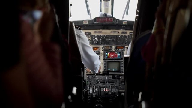  The pilot controls the plane