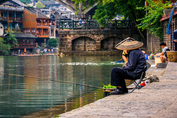 HUNAN,CHINA 1 september 2017 - The ancient town of Fenghuang was added to the UNESCO World...