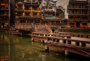 Landscape of Phoenix ancient town(Fenghuang),Hunan,China