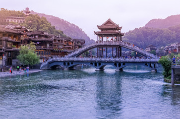 landscape of Phoenix ancient town(Fenghuang),Hunan,China