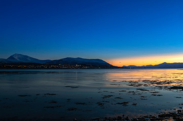 night cityscape ,Tromso , Norway