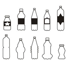 Fototapeta premium set of bottle design template