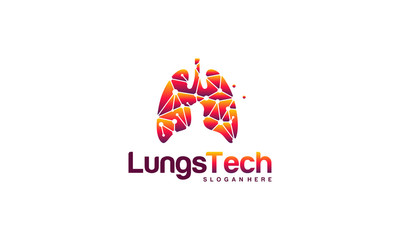 Digital Lungs, Pixel Lungs logo designs concept, design concept, logo, logotype element for template