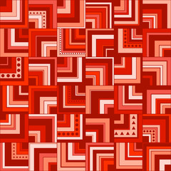 Seamless geometric pattern background with squares, circles and triangles