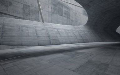 Empty dark abstract concrete smooth interior . Architectural background. 3D illustration and rendering