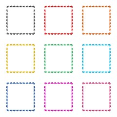 Autumn leaf on background , color set