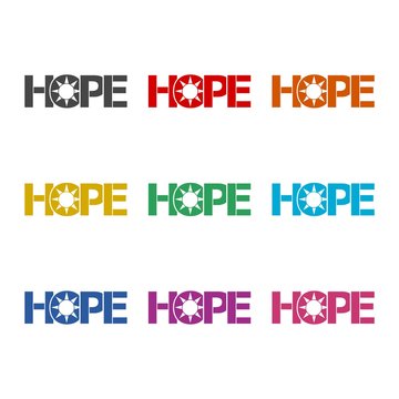 HOPE icon or logo, color set