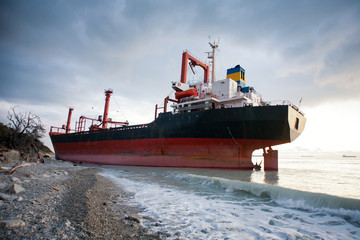 Ship is at the shore