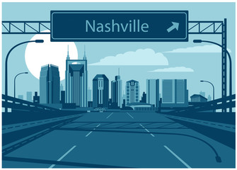Nashvile Tennessee skyline - 240094809