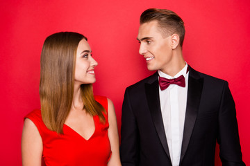 Portrait of his he her she two nice lovely tender sweet attracti