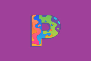 Abstract 3D Rendering Letter P