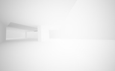 Fototapeta premium Abstract white interior of the future. 3D illustration and rendering