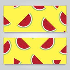 Banner vector of water melon