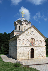 Fototapeta na wymiar The Staro Hopovo monastery in Serbia