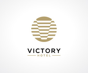 Luxury Hotel logo design concept, Hotel logo template